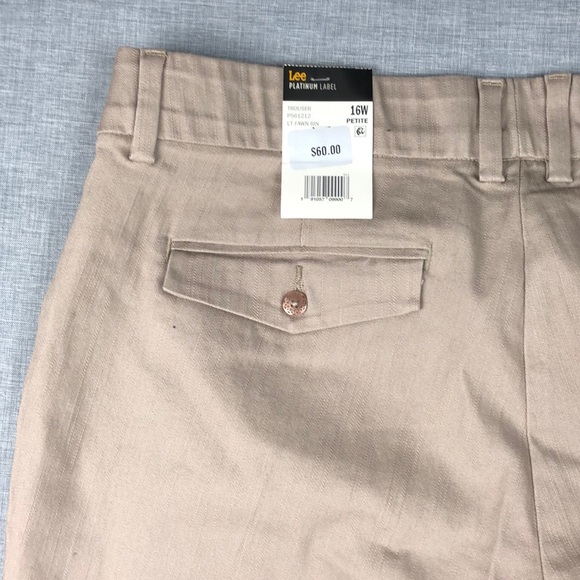 16WP 18WP Lee Platinum Label Beige Trousers Plus - Picture 4 of 5